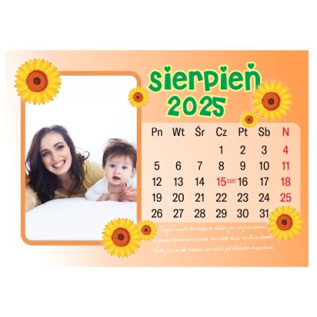 Foto Kalendarz ze zdjęciami specjalnie dla babci i dziadka - poziom różowa okładka.