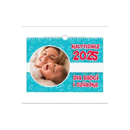Foto Kalendarz ze zdjęciami specjalnie dla babci i dziadka - niebieska okładka.