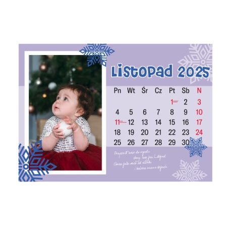 Foto Kalendarz ze zdjęciami specjalnie dla babci i dziadka - niebieska okładka.