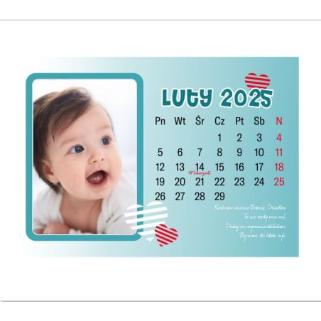 Foto Kalendarz ze zdjęciami specjalnie dla babci i dziadka - niebieska okładka.