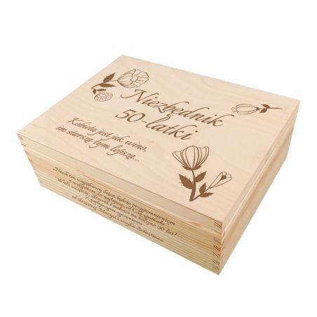 Niezbędnik 50-latki - Kobieta jest jak wino- prezent z klamerkami na pieniądze.