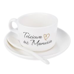 Filiżanka z tekstem teściowa też mamusia.