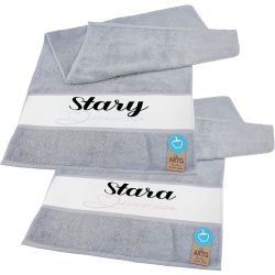 Zestaw 2 ręczników 50 x 100cm "Stary i Stara"- wybierz...