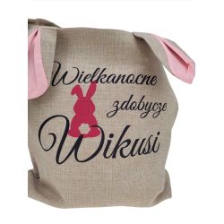 Torba do poszukiwania jajek wielkanocnych - lniana z... 2