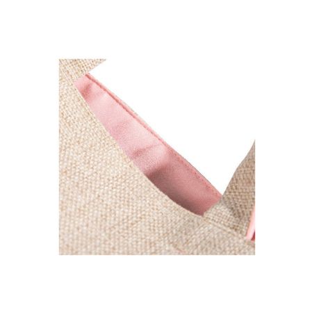 Torba do poszukiwania jajek wielkanocnych - lniana z uszami królika