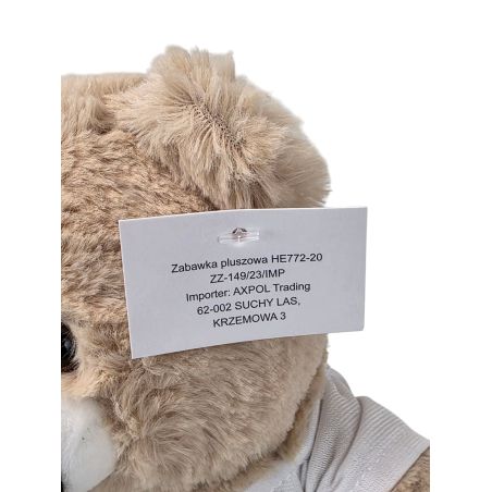 Miś pluszowy z grafiką " Moje serce bije dla Ciebie " - 18 cm- różne kolory do wyboru