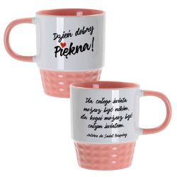 Kubek „Dzień dobry piękna!” ☀️💖 – idealny początek dnia!