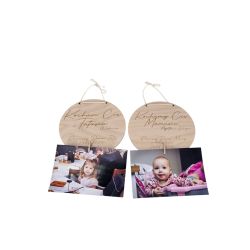 Drewniana tabliczka z miejscem na zdjęcie –...