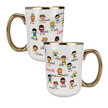 Kubek "Dziękujemy!" z imionami dzieci 👧👦 – Prezent dla nauczyciela 🎁