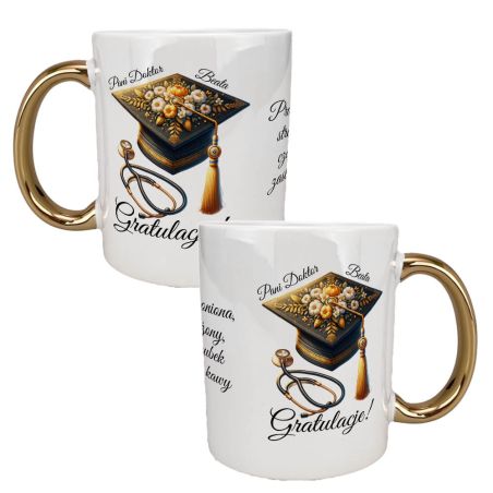 🎓 Kubek z okazji obrony tytułu – Magister, Inżynier, Doktor