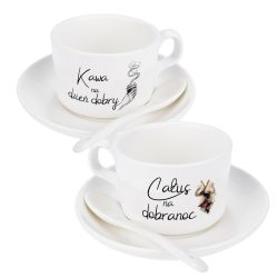 Filiżanka „Kawa na dzień dobry / Całus na dobranoc”