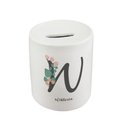 Ceramiczna skarbonka z imieniem i inicjałem – wyjątkowy...