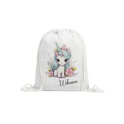 Worek dla przedszkolaka z jednorożcem - personalizowany -...