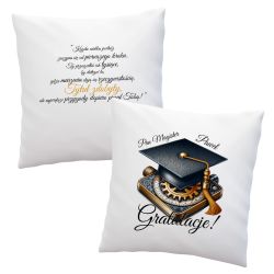Poduszka prezentowa na obronę pracy – personalizowana dla...